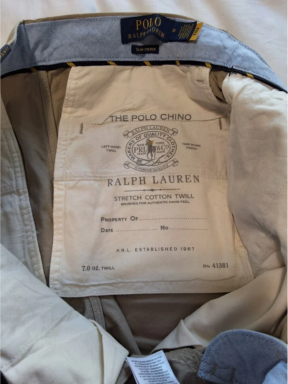 Polo Ralph Lauren Stretch Slim Fit Chino Shorts in Khaki Size 30